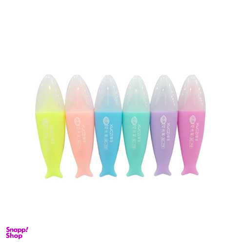 هایلایتر کینگ (King) طرح ماهی کد 719 بسته 6 عددی