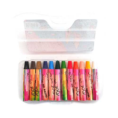 پاستل 12 رنگ لوکی مدل جعبه طلقی