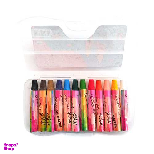 پاستل 12 رنگ لوکی مدل جعبه طلقی