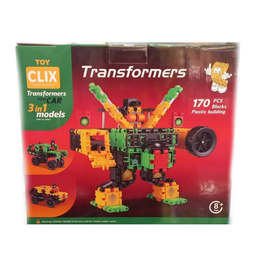 ساختنی کلیکس 170 قطعه ترانسفورمر (Transformers) مدل 3in1
