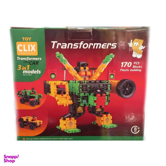 ساختنی کلیکس 170 قطعه ترانسفورمر (Transformers) مدل 3in1