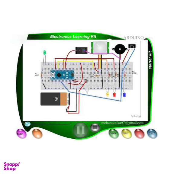 کیت سرگرمی الکترونیک دزدگیر منزل با آردوینو برند مهندسیکا AD001