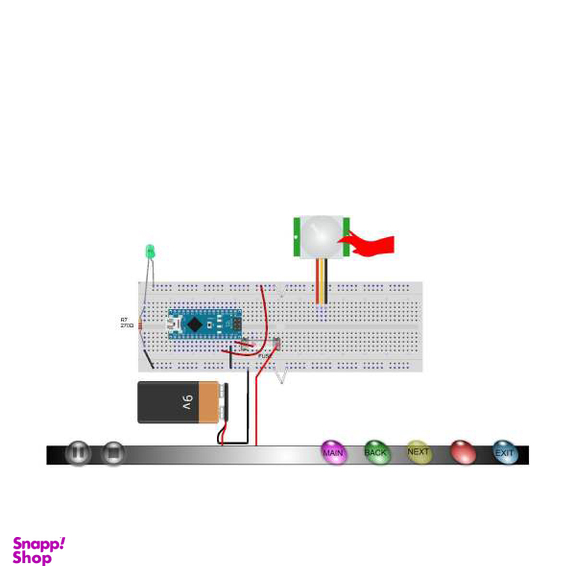کیت سرگرمی الکترونیک دزدگیر منزل با آردوینو برند مهندسیکا AD001