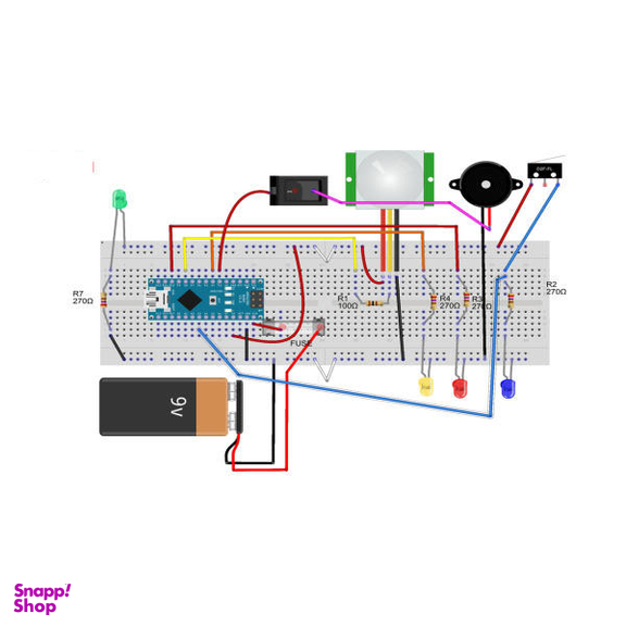 کیت سرگرمی الکترونیک دزدگیر منزل با آردوینو برند مهندسیکا AD001