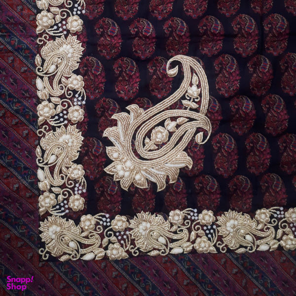 رومیزی سرمه دوزی مدل گل
