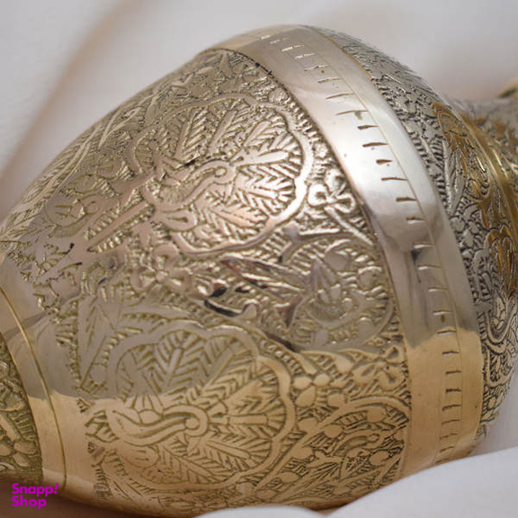 گلدان برنجی مدل کشمیری طاووس کد s24