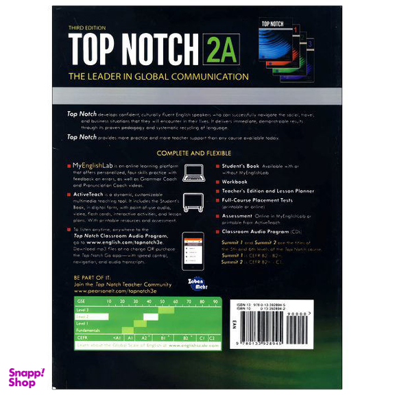 کتاب top notch 2a اثر JOAN SASLOW & ALLEN ASCHER انتشارات زبان مهر