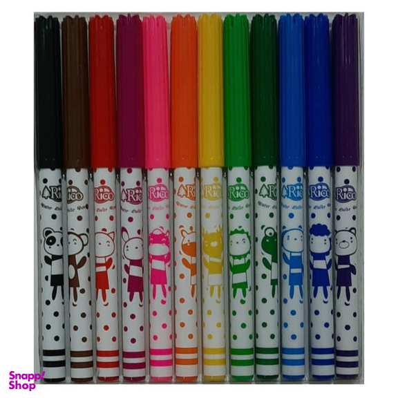 ماژیک ریکو (Rico) مدل 108 بسته 12 رنگ