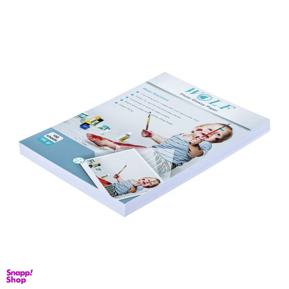 کاغذ فتو گلاسه 115 گرم ولف سایز A4