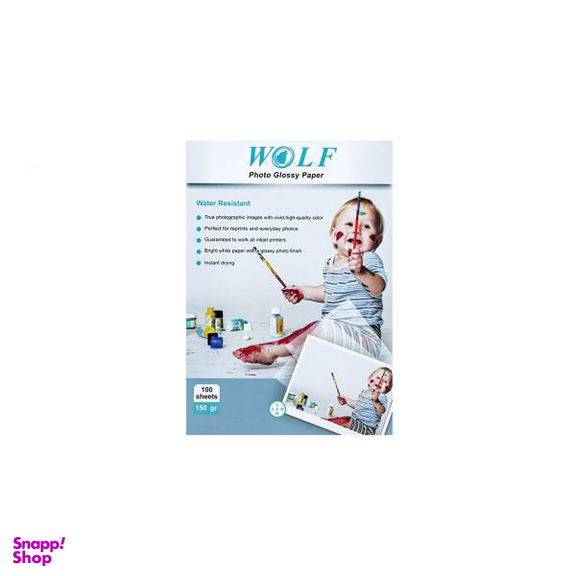کاغذ فتو گلاسه 115 گرم ولف سایز A4