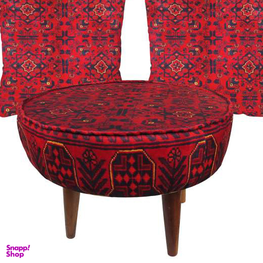 ست پاف و دوعدد کوسن40 در 40 سانتیمتر طرح فرش FA1-P2