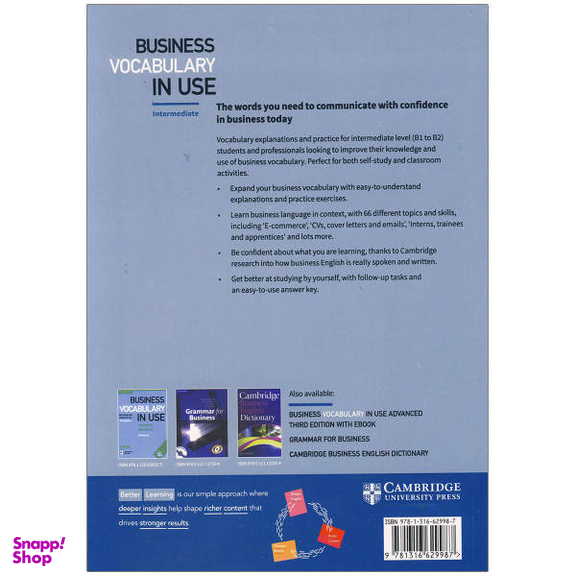 کتاب BUSINESS VOCABULARY IN USE INTERMEDIATE اثر Bill Mascull انتشارات کلبه زبان