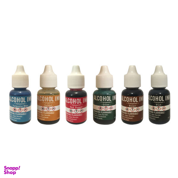 جوهر رنگ رزین اپوکسی مدل Transparent کد BGRGBB06 حجم 15 میلی لیتر بسته 6 عددی