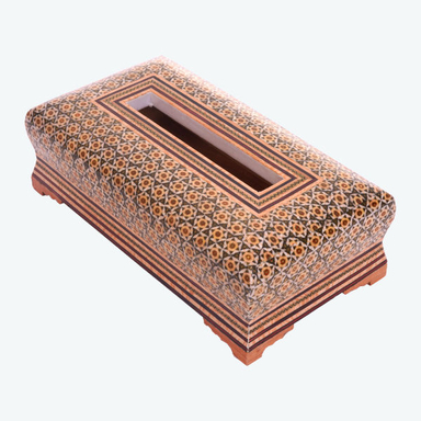 جعبه دستمال کاغذی خاتم کاری مدل اداری