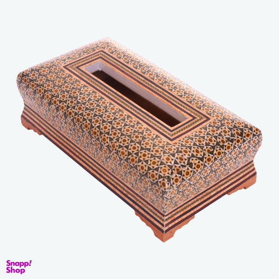 جعبه دستمال کاغذی خاتم کاری مدل اداری