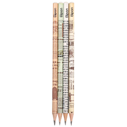 مداد مشکی الیپون (Elipone) مدل فانتزی گرد کد 8101940 بسته 4 عددی