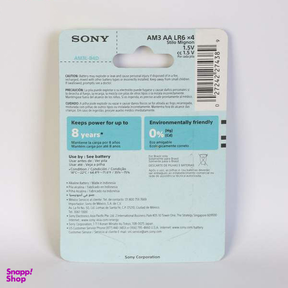 باتری قلمی کارتی سونی (Sony) بسته 4 عددی