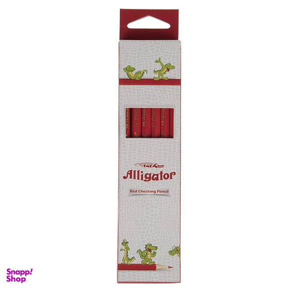 مداد الیگیتور (Aligator) رنگ قرمز بسته 12 عددی