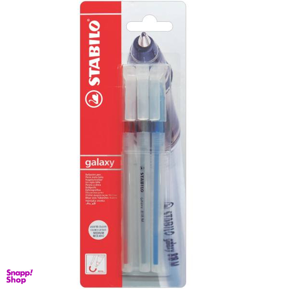 خودکار استابیلو (Stabilo) مدل گالکسی 818 رنگ آبی بلیستر 4 عددی