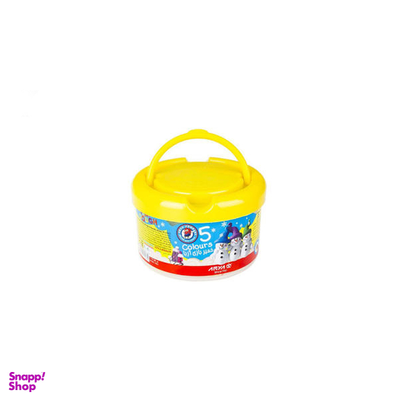 خمیر بازی 5 رنگ سطلی آریا