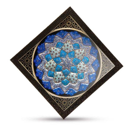 بشقاب میناکاری با قاب مدل 000850