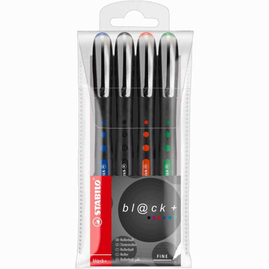 روان نویس استابیلو (Stabilo) مدل بلک فاین بسته 4 رنگ