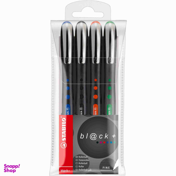 روان نویس استابیلو (Stabilo) مدل بلک فاین بسته 4 رنگ