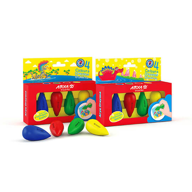 مداد شمعی آریا (Arya) کرایون دوکی 4 رنگ