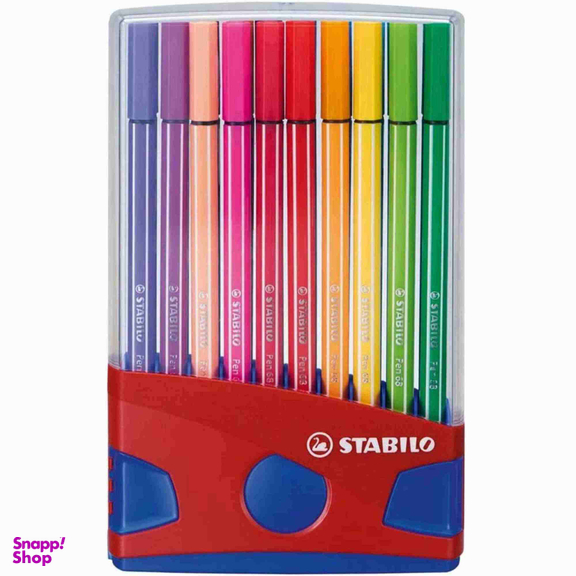 ماژیک استابیلو (Stabilo) مدل پن 68-2 ست 20 رنگ تاشو رومیزی