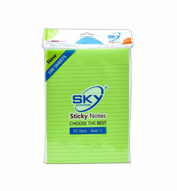 پست ایت ساده اسکای (Sky) سایز A5 خط دار 100 برگ رنگ سفید
