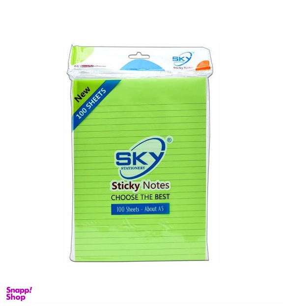 پست ایت ساده اسکای (Sky) سایز A5 خط دار 100 برگ رنگ سفید