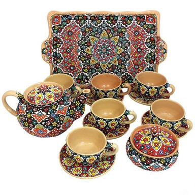 ست چای خوری مینا کاری کادوی ایرانی (Kadoirani)