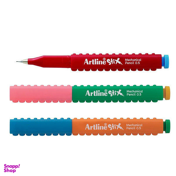 مداد مکانیکی 0.5 آرت لاین (Artline) سری استیکس بدنه صورتی سبز