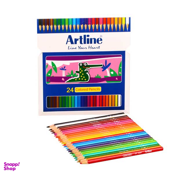 مداد رنگی 24 رنگ آرت لاین (Artline) جعبه مقوایی