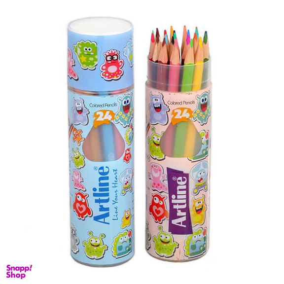 مداد رنگی 24 رنگ آرت لاین (Artline) جعبه استوانه ای