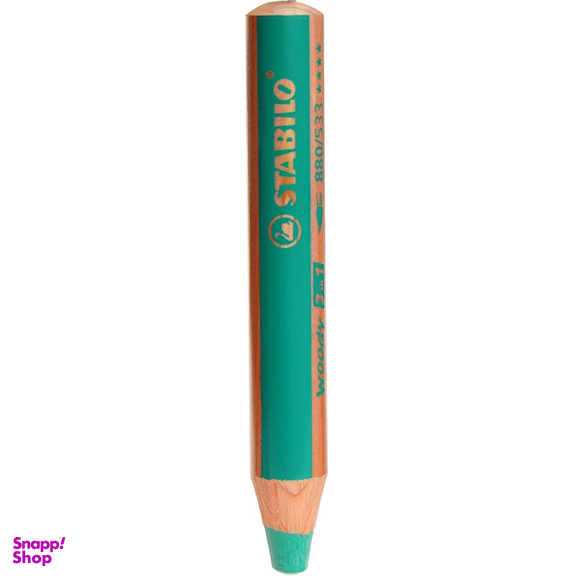 مداد رنگی 3 کاره استابیلو (Stabilo) مدل وودی کد 880/470 رنگ سبزآبی
