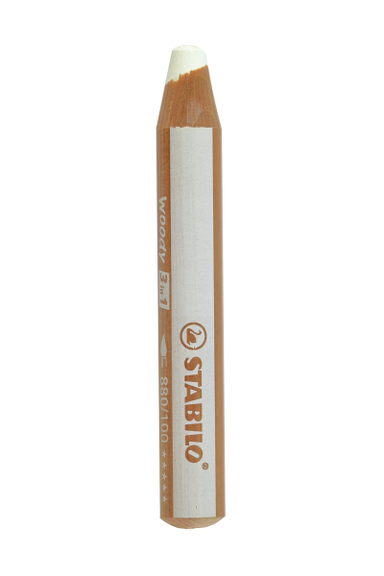 مداد رنگی 3 کاره استابیلو (Stabilo) مدل وودی کد 880/100 رنگ سفید