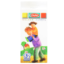 مداد رنگی استایلیش (Stylish) مدل 12 رنگ جعبه مقوایی فانتزی