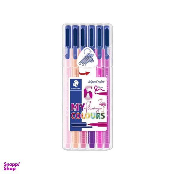 ماژیک نقاشی سه گوش استدلر (Staedtler) مدل فلامینگو 323SB6CS6 بسته 6 رنگ