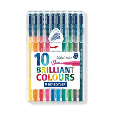 ماژیک نقاشی استدلر (Staedtler) مدل تریپلاس323sb10 بسته 10 رنگ