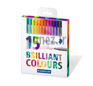 روان نویس نوک نمدی استدلر (Staedtler) مدل 334 c15 بسته 15 رنگ