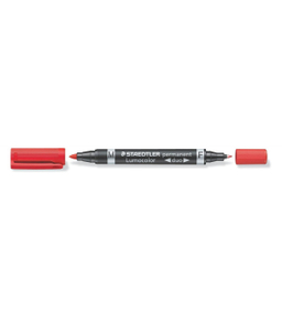 ماژیک استدلر (Staedtler) مدل پرمننت دو سر M،F 348-2 رنگ قرمز