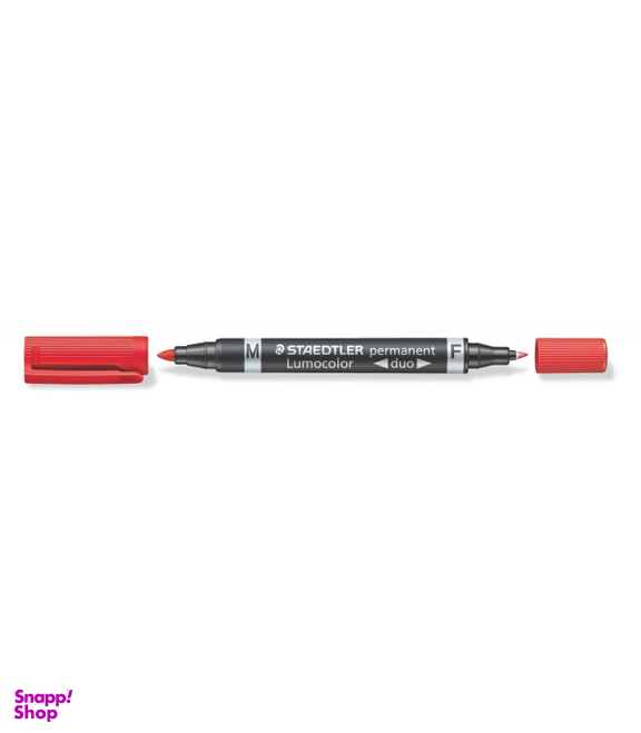 ماژیک استدلر (Staedtler) مدل پرمننت دو سر M،F 348-2 رنگ قرمز
