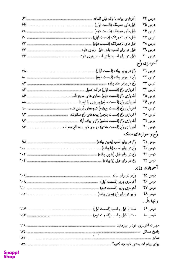 آخر بازی در شطرنج (50 درس اساسی آخر بازی)