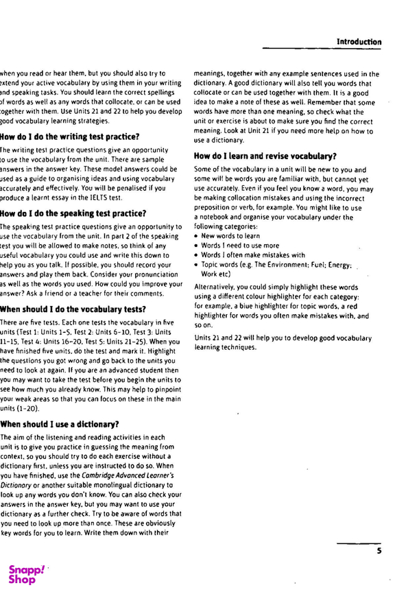 Cambridge Vocabulary for IELTS