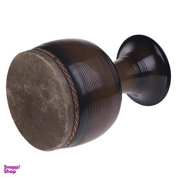 تنبک حلمی مدل فایبر قهوه‌ای سوخته با پوست شتر سایز 28