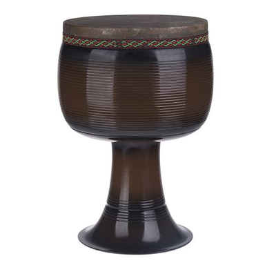 تنبک حلمی مدل فایبر قهوهای سوخته با پوست شتر سایز 28