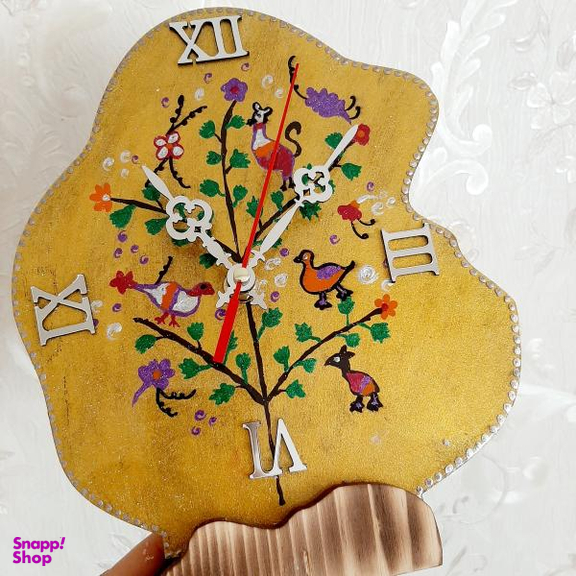 ست ساعت و جاشمعی مدل درخت و پرنده کد 12 مجموعه 3 عددی