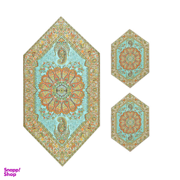 ست 5 تکه رومیزی ترمه مدل افشار کد afr-1007