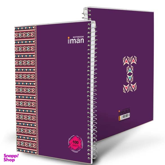 دفتر 40 برگ سیمی ایمان مدل جلد طلقی
